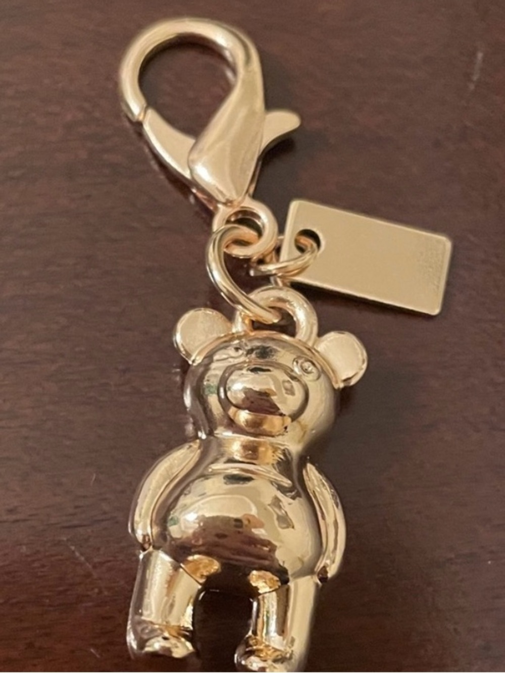 Coach Gold-tone Teddy Bear Charm Key Clip
